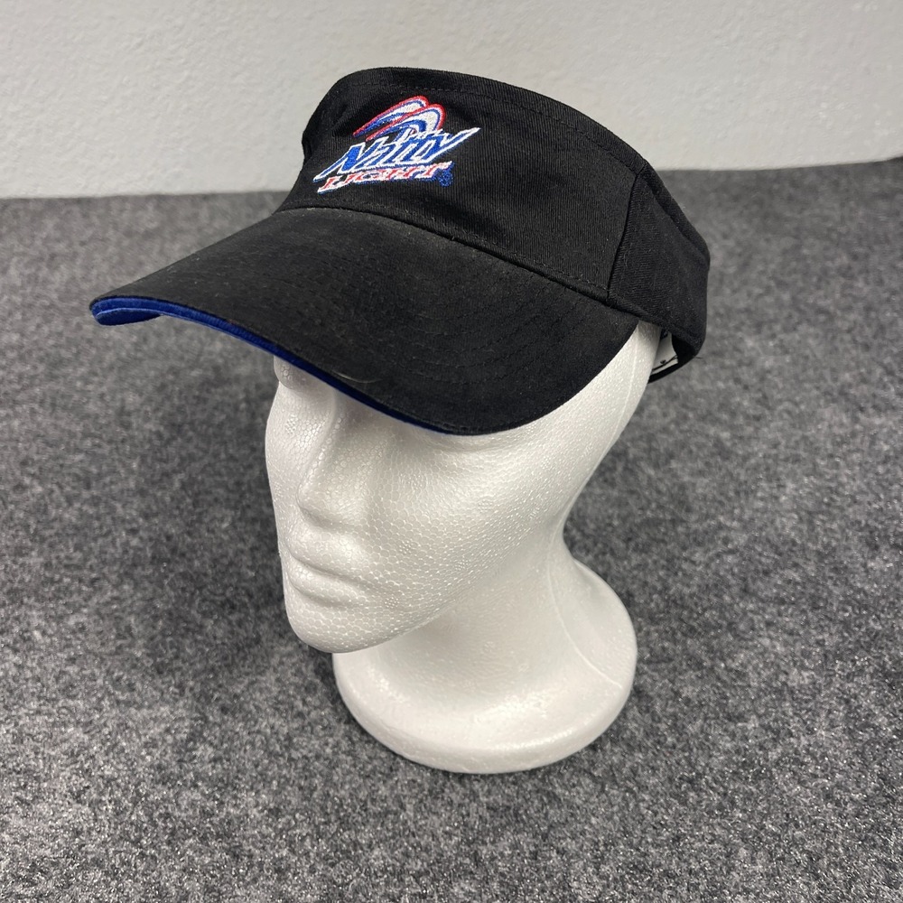 Natty Light Natural Light Beer Promo Visor Hat Black Adjustable Bar Advertising
